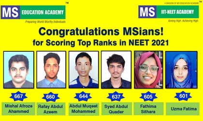 MS Education Academy NEET Toppers 2021