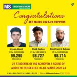 MSians ILLUMINATE WITH OUTSTANDING PERFORMANCE IN JEE-MAINS 2024 EXAM
